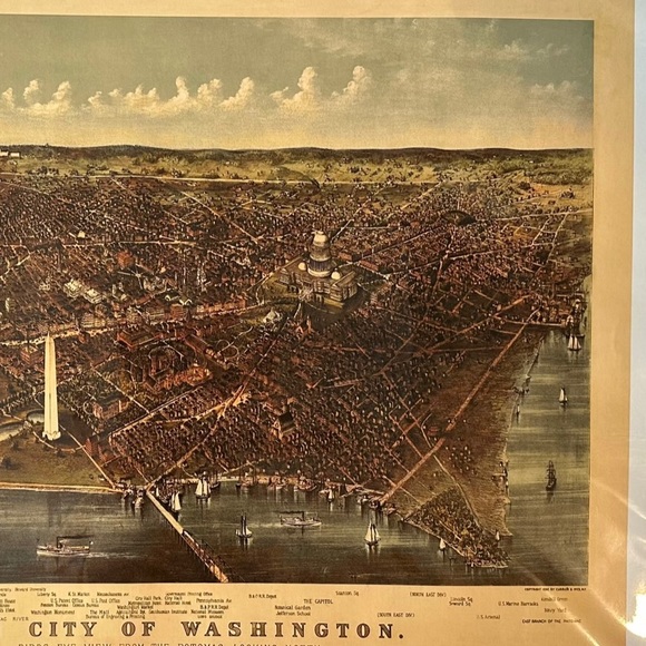 New in Wrap The City of Washington, DC Cityscape Lithograph Print Art 24 x 18 in - Picture 4 of 12